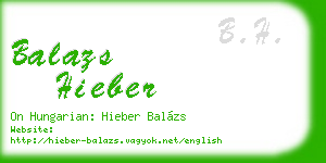 balazs hieber business card